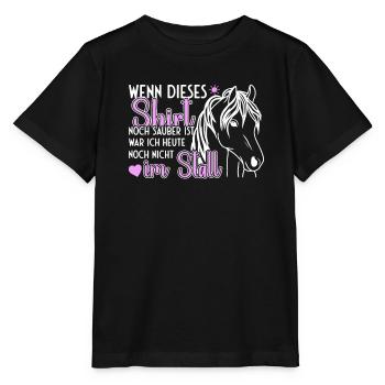 Shirt noch sauber ist war ich noch nicht im Stall - Stanley/Stella Kinder T-Shirt MINI CREATOR  - Schwarz - Vorne - Mikhail (115cm)