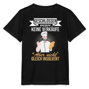 Geschlossen aber nicht Pleite für Bäcker - Stanley/Stella Kinder T-Shirt MINI CREATOR  - Schwarz - Vorne - Mikhail (115cm)
