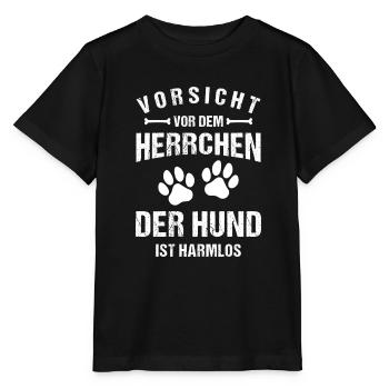 Vorsicht Vor Dem Herrchen Der Hund Ist Harmlos - Stanley/Stella Kinder T-Shirt MINI CREATOR  - Schwarz - Vorne - Mikhail (115cm)