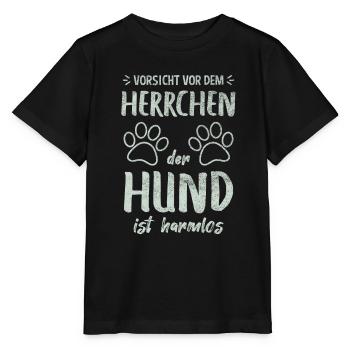 Vorsicht Vor Dem Herrchen Der Hund Ist Harmlos - Stanley/Stella Kinder T-Shirt MINI CREATOR  - Schwarz - Vorne - Mikhail (115cm)