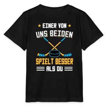 Einer Von Uns Beiden Spielt Besser Als Du - Stanley/Stella Kinder T-Shirt MINI CREATOR  - Schwarz - Vorne - Mikhail (115cm)