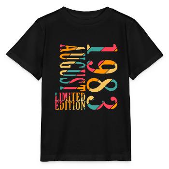 August 1983 Jahrestag August 1983 August - Stanley/Stella Kinder T-Shirt MINI CREATOR  - Schwarz - Vorne - Mikhail (115cm)