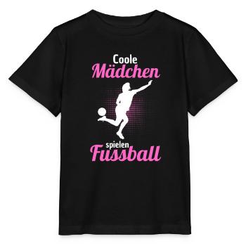 Fussballspielerin Fussballerin Frauenfussball - Stanley/Stella Kinder T-Shirt MINI CREATOR  - Schwarz - Vorne - Mikhail (115cm)