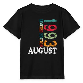 Août 1993 Anniversaire Août 1993 Août - T-shirt bio MINI CREATOR Stanley/Stella Enfant - noir - Devant - Mikhail (115cm)