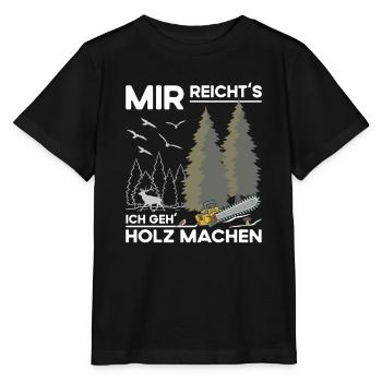 Holz Machen - Stanley/Stella Kinder T-Shirt MINI CREATOR  - Schwarz - Vorne - Mikhail (115cm)