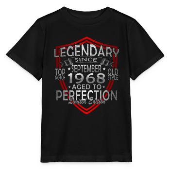 septembre 1968 Anniversaire septembre 1968 septembre - T-shirt bio MINI CREATOR Stanley/Stella Enfant - noir - Devant - Mikhail (115cm)