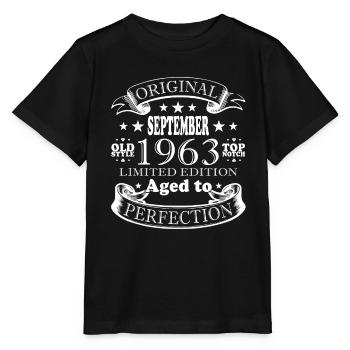 september 1963 Anniversary september 1963 september - Stanley/Stella MINI CREATOR Kids’ T-Shirt - black - Front - Mikhail (115cm)