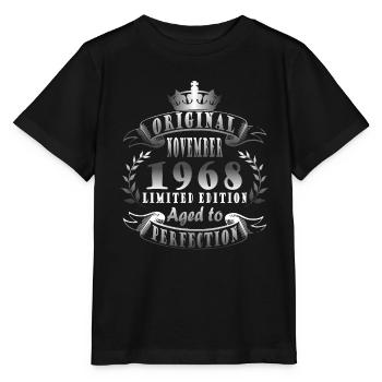 Novembre 1968 Anniversaire Novembre 1968 Novembre - T-shirt bio MINI CREATOR Stanley/Stella Enfant - noir - Devant - Mikhail (115cm)