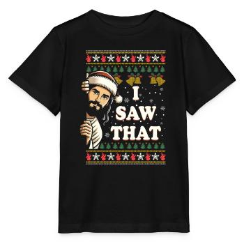 Ugly Ugly Christmas Sweater Jesus Meme - Stanley/Stella MINI CREATOR Kids’ T-Shirt - black - Front - Mikhail (115cm)