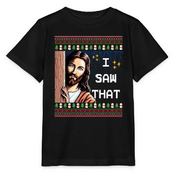 Ugly Ugly Christmas Sweater Jesus Meme - Stanley/Stella MINI CREATOR Kids’ T-Shirt - black - Front - Mikhail (115cm)