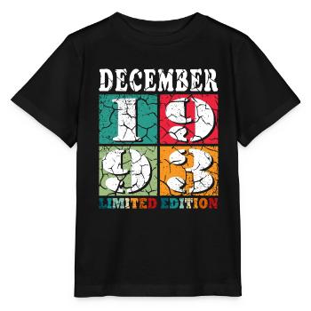 Décembre 1993 Anniversaire Décembre 1993 Décembre - T-shirt bio MINI CREATOR Stanley/Stella Enfant - noir - Devant - Mikhail (115cm)