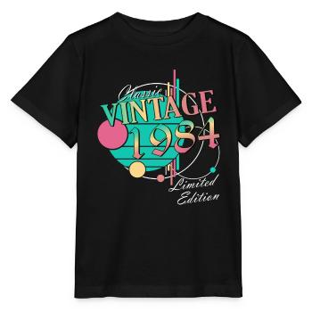 Millésime 1984 Cru 1984 Cadeau d’anniversaire - T-shirt bio MINI CREATOR Stanley/Stella Enfant - noir - Devant - Mikhail (115cm)