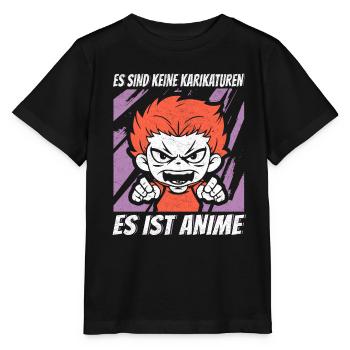 L’anime, ce n’est pas des dessins animés, c’est de l’anime - T-shirt bio MINI CREATOR Stanley/Stella Enfant - noir - Devant - Mikhail (115cm)