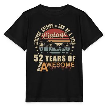 52. Geburtstag Geschenkidee 52 Jahre Alt Geschenk - Stanley/Stella Kinder T-Shirt MINI CREATOR  - Schwarz - Vorne - Mikhail (115cm)