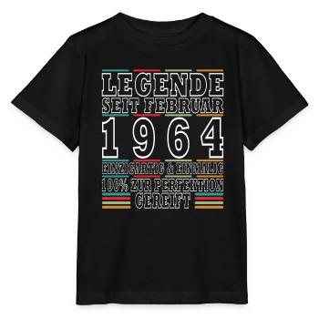 Februar 1964 Geburtstag Februar 1964 Februar - Stanley/Stella Kinder T-Shirt MINI CREATOR  - Schwarz - Vorne - Mikhail (115cm)