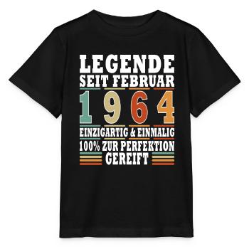 Februar 1964 Geburtstag Februar 1964 Februar - Stanley/Stella Kinder T-Shirt MINI CREATOR  - Schwarz - Vorne - Mikhail (115cm)