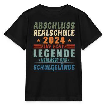 Realschulabschluss 2024 Abschluss Realschule 2024 - Stanley/Stella Kinder T-Shirt MINI CREATOR  - Schwarz - Vorne - Mikhail (115cm)