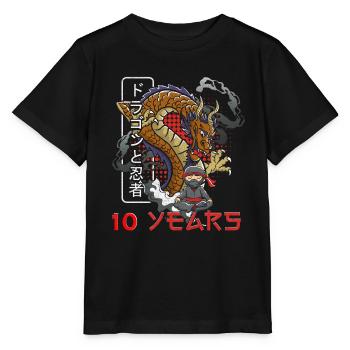 10. Geburtstag Junge Ninja 10 Jahre Ninja Kostüm - Stanley/Stella Kinder T-Shirt MINI CREATOR  - Schwarz - Vorne - Mikhail (115cm)
