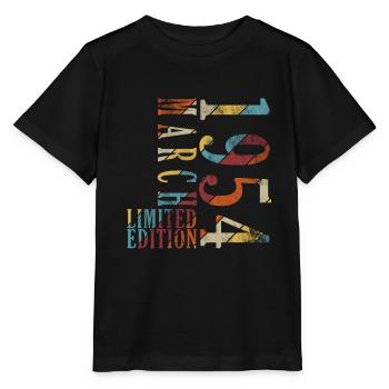 March 1954 March Anniversary March 1954 - Stanley/Stella MINI CREATOR Kids’ T-Shirt - black - Front - Mikhail (115cm)