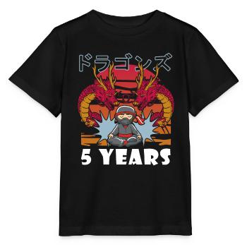 5 Year Old Ninja 5 Birthday Boy - Stanley/Stella MINI CREATOR Kids’ T-Shirt - black - Front - Mikhail (115cm)