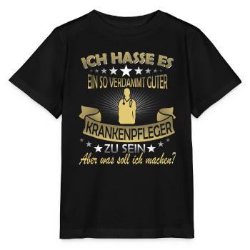 Krankenpfleger Krankenpflege Spruch Beruf Geschenk - Stanley/Stella Kinder T-Shirt MINI CREATOR  - Schwarz - Vorne - Mikhail (115cm)