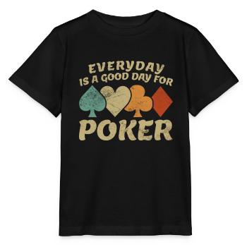 Poker Sprüche - Poker Spruch pokern Kartenspiel - Stanley/Stella Kinder T-Shirt MINI CREATOR  - Schwarz - Vorne - Mikhail (115cm)