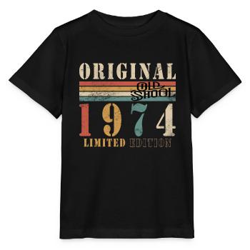 Old School 1974 - Né en 1974 - T-shirt bio MINI CREATOR Stanley/Stella Enfant - noir - Devant - Mikhail (115cm)