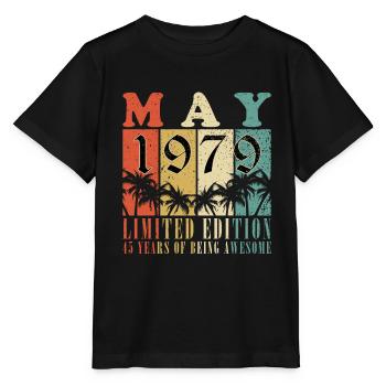 May 1979 Birthday May 1979 Gift May 1979 May - Stanley/Stella MINI CREATOR Kids’ T-Shirt - black - Front - Mikhail (115cm)