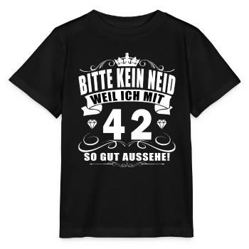 42e anniversaire 42 dicton - T-shirt bio MINI CREATOR Stanley/Stella Enfant - noir - Devant - Mikhail (115cm)