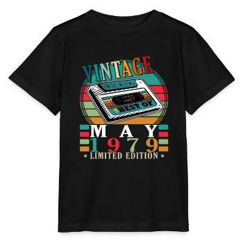 May 1979 Birthday May 1979 Gift May 1979 May - Stanley/Stella MINI CREATOR Kids’ T-Shirt - black - Front - Mikhail (115cm)