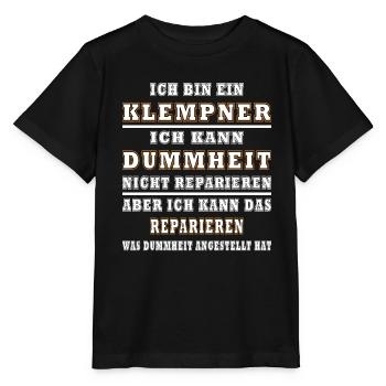 Klempner Dummheit Reparaturen - Stanley/Stella Kinder T-Shirt MINI CREATOR  - Schwarz - Vorne - Mikhail (115cm)