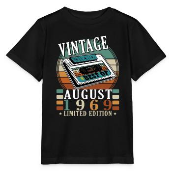 Août 1969 Août Anniversaire 1969 Août - T-shirt bio MINI CREATOR Stanley/Stella Enfant - noir - Devant - Mikhail (115cm)