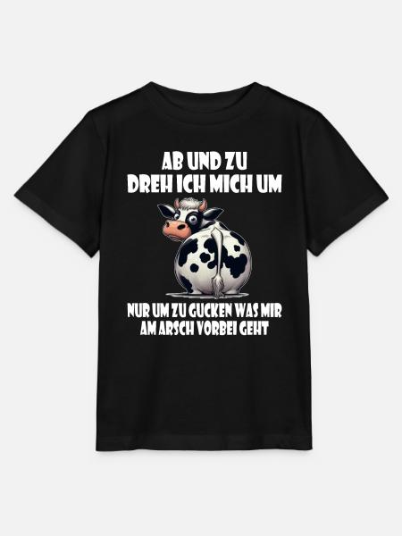 Kuh umdrehen - gucken was mir am Arsch vorbei geht - Stanley/Stella Kinder T-Shirt MINI CREATOR  - Schwarz