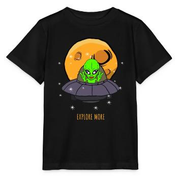 Galaxy Explorer Galaxy Space Astronaut Gift - Stanley/Stella MINI CREATOR Kids’ T-Shirt - black - Front - Mikhail (115cm)