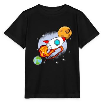 VOYAGE DANS L’ESPACE - T-shirt bio MINI CREATOR Stanley/Stella Enfant - noir - Devant - Mikhail (115cm)
