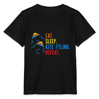 Drachenfliegen Drachen steigen Lenkdrachen - Stanley/Stella Kinder T-Shirt MINI CREATOR  - Schwarz - Vorne - Mikhail (115cm)