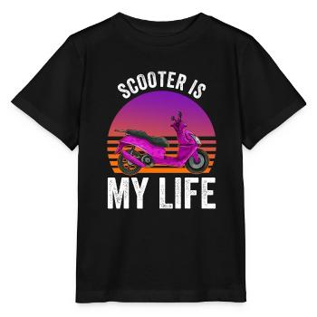 Motorroller Rollerfahrer Motorrad - Stanley/Stella Kinder T-Shirt MINI CREATOR  - Schwarz - Vorne - Mikhail (115cm)