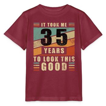 35. Geburtstag lustige Geschenke Männer 35 Jahre - Stanley/Stella Kinder T-Shirt MINI CREATOR  - Burgunderrot - Vorne - Kain (125cm)