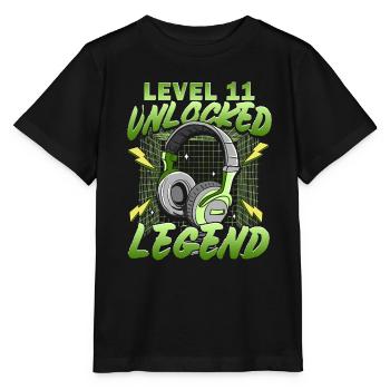 11th Birthday Gamer - Stanley/Stella MINI CREATOR Kids’ T-Shirt - black - Front - Mikhail (115cm)
