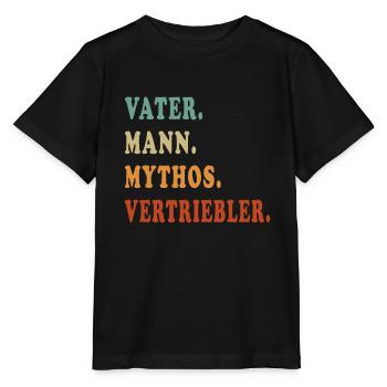 Père Vendeur - T-shirt bio MINI CREATOR Stanley/Stella Enfant - noir - Devant - Mikhail (115cm)