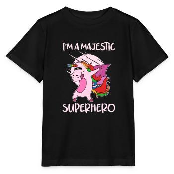 Unicorn Superhero Unicorns Unicorn Baby Unicorn - Stanley/Stella MINI CREATOR Kids’ T-Shirt - black - Front - Mikhail (115cm)