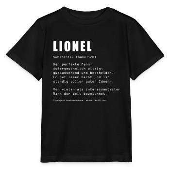 Name Lionel Vorname Klugscheisser Namenstag - Stanley/Stella Kinder T-Shirt MINI CREATOR  - Schwarz - Vorne - Mikhail (115cm)