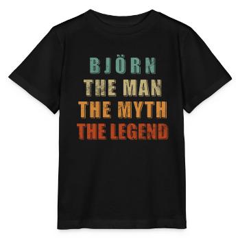 Björn Mann Mythos Legende - Stanley/Stella Kinder T-Shirt MINI CREATOR  - Schwarz - Vorne - Mikhail (115cm)