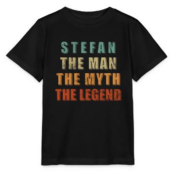 Stefan Name Design - Stanley/Stella MINI CREATOR Kids’ T-Shirt - black - Front - Mikhail (115cm)