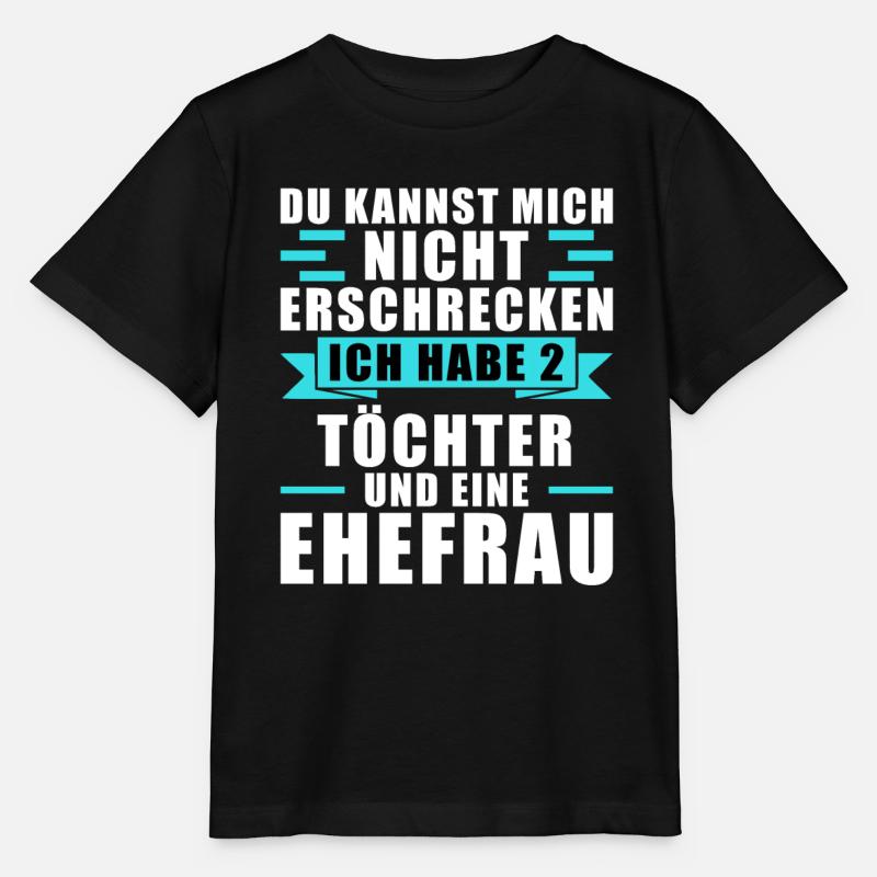 Papa 2 Töchter Papa von 2 Töchtern Geschenk - Stanley/Stella Kinder T-Shirt MINI CREATOR - Schwarz
