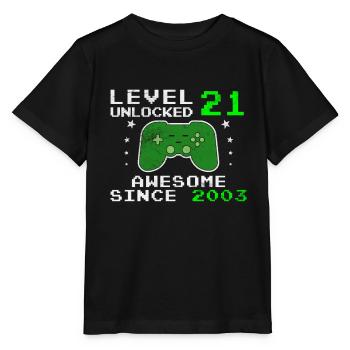 Level 21 Unlocked - Stanley/Stella MINI CREATOR Kids’ T-Shirt - black - Front - Mikhail (115cm)