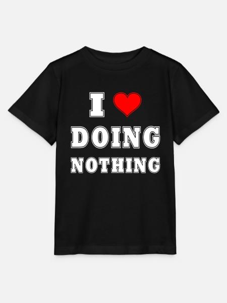 I Love Doing Nothing! - Stanley/Stella Kinder T-Shirt MINI CREATOR  - Schwarz