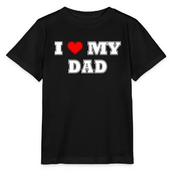 i love my dad - Stanley/Stella Kinder T-Shirt MINI CREATOR  - Schwarz - Vorne - Mikhail (115cm)