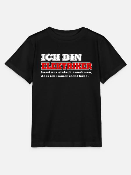 ich bin elektriker - Stanley/Stella Kinder T-Shirt MINI CREATOR  - Schwarz