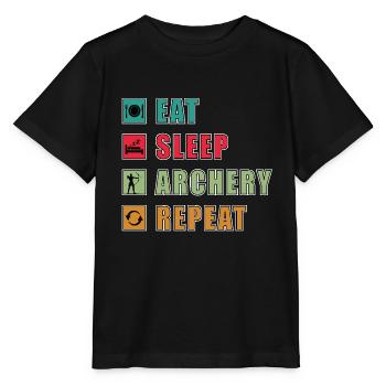 Tir à l’arc Manger dormir Répéter Tir à l’arc - T-shirt bio MINI CREATOR Stanley/Stella Enfant - noir - Devant - Mikhail (115cm)